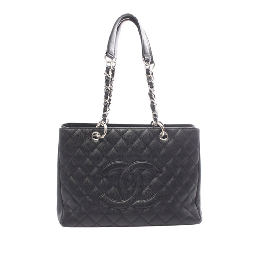 Chanel Caviar Grand Shopping Tote — Black
