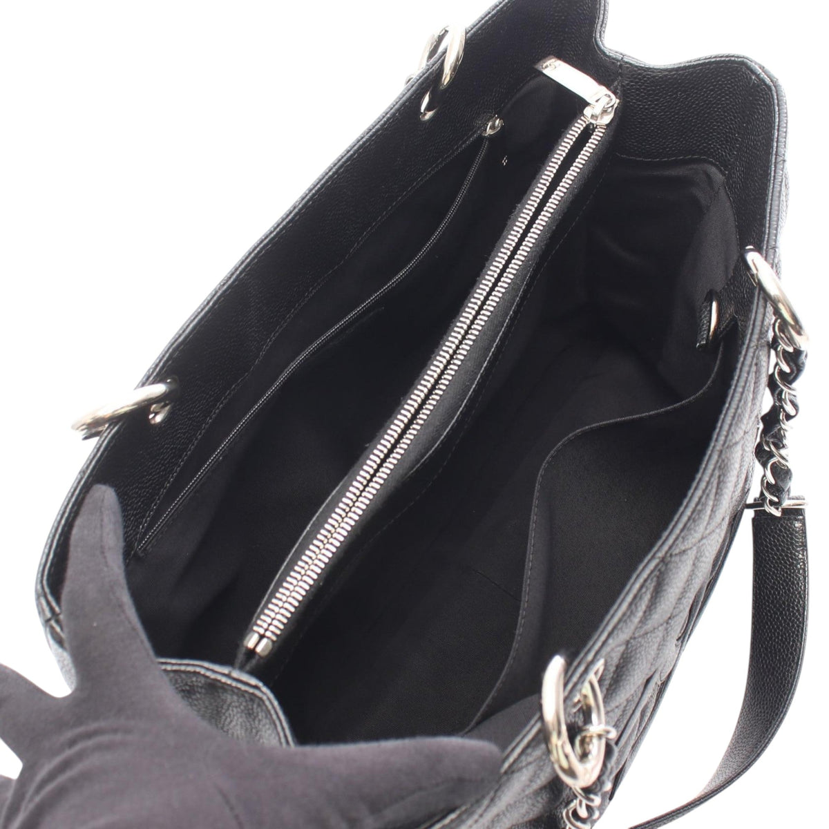 Chanel Caviar Grand Shopping Tote — Black