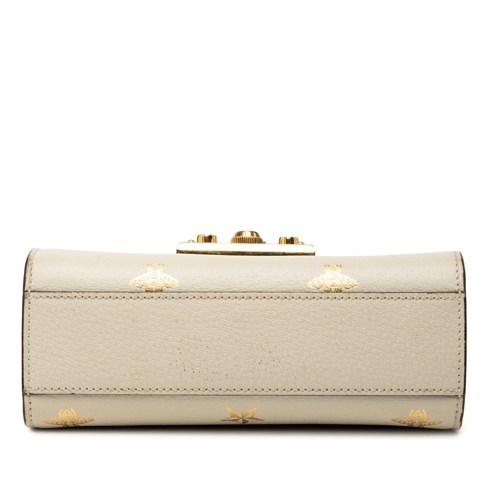 Gucci Small Leather Bee Star Padlock Crossbody