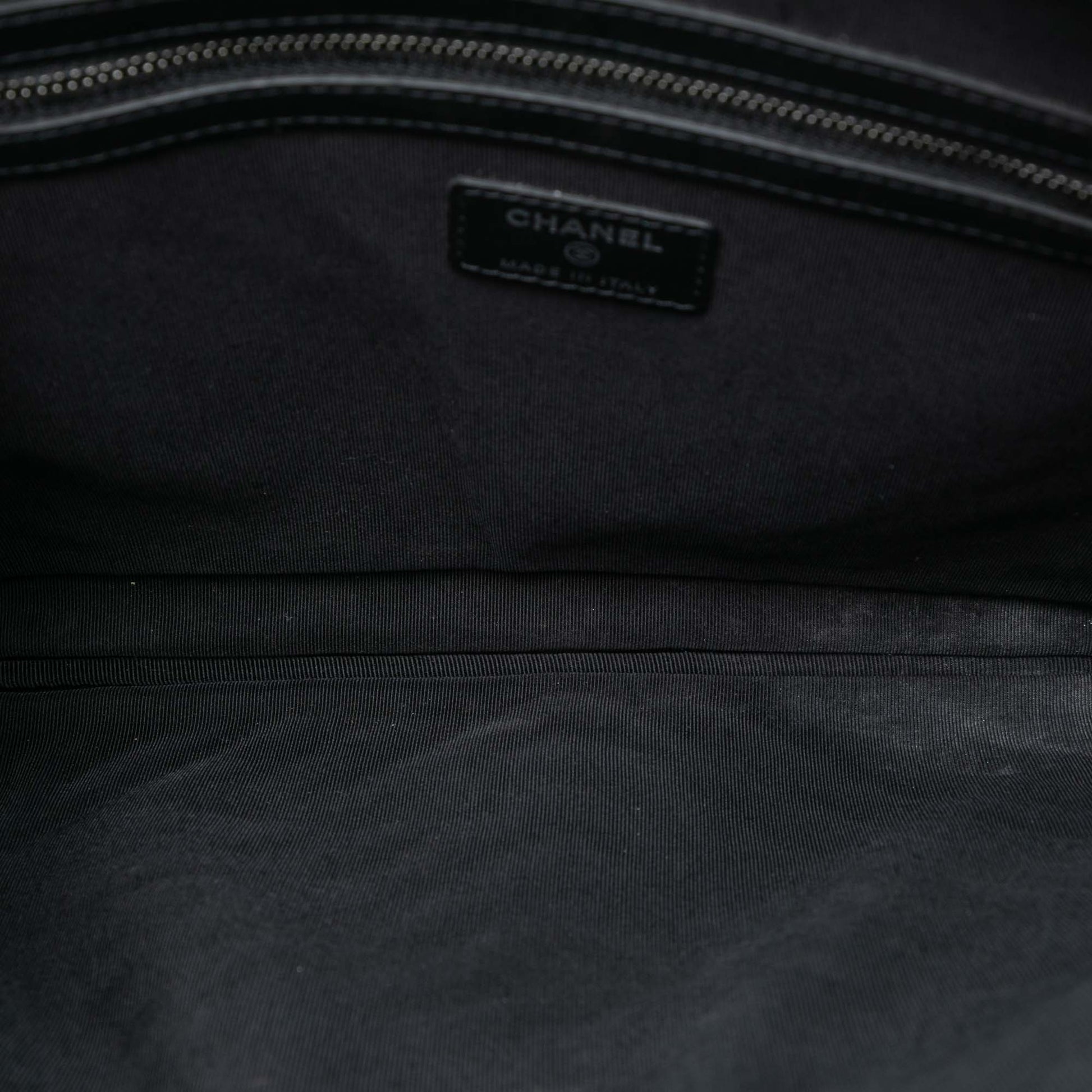 Chanel Large CC Chevron Iridescent Caviar O Case Clutch