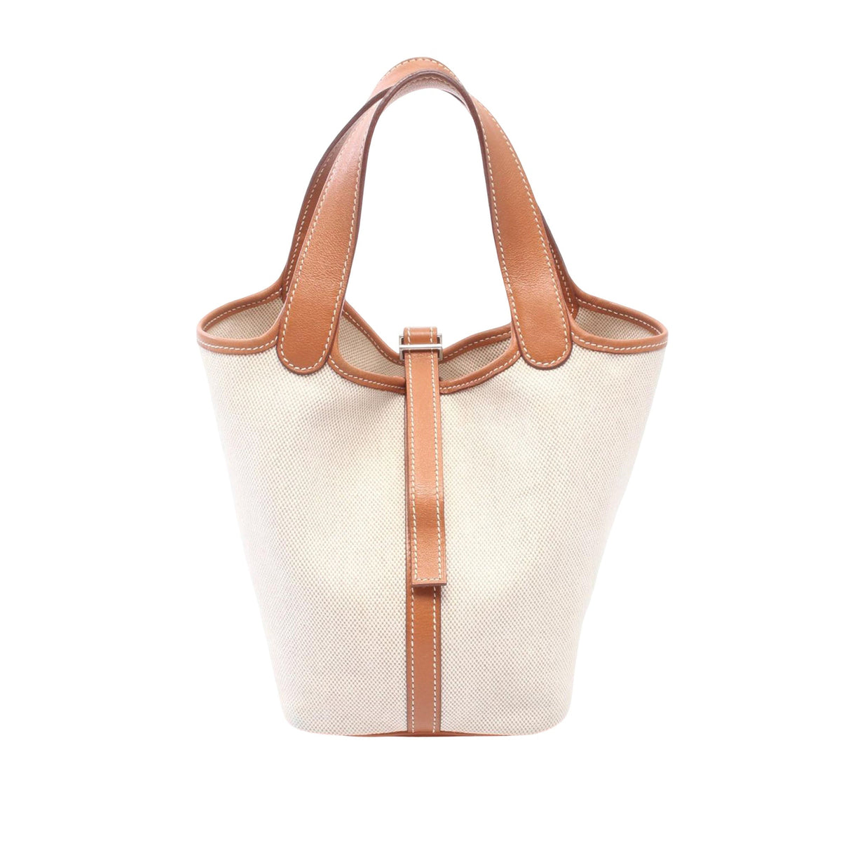 Hermès Toile and Barenia Picotin 18 — Beige