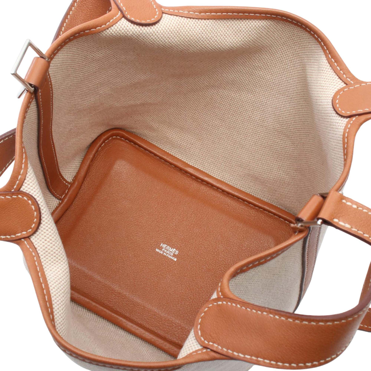 Hermès Toile and Barenia Picotin 18 — Beige
