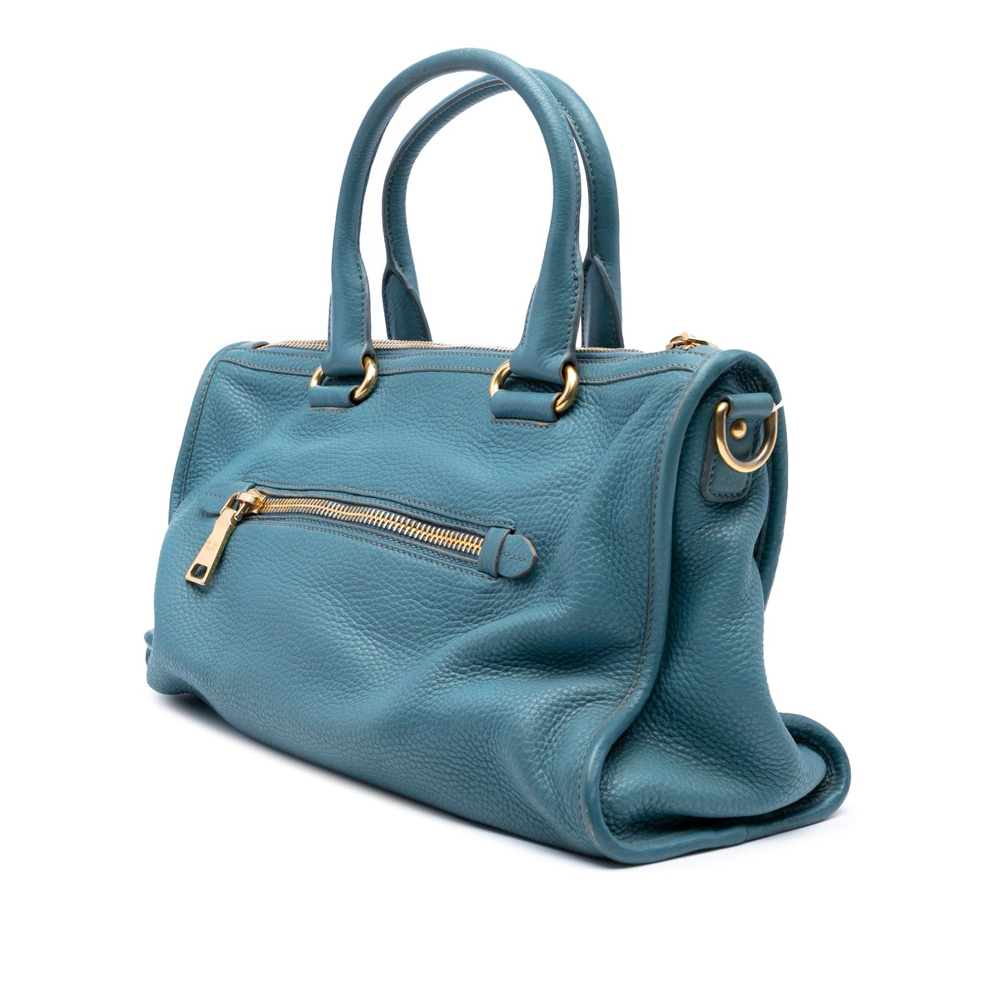 Prada Vitello Daino Zip Top Satchel