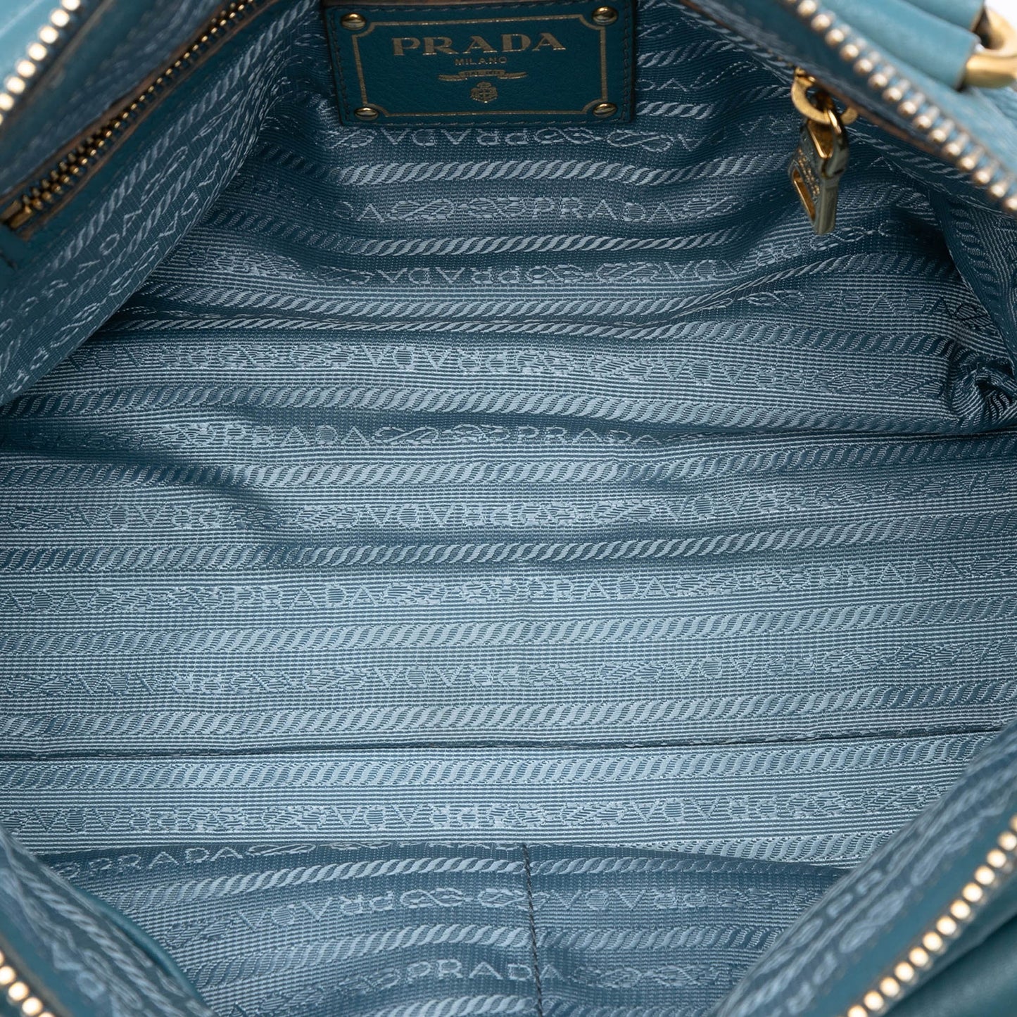 Prada Vitello Daino Zip Top Satchel