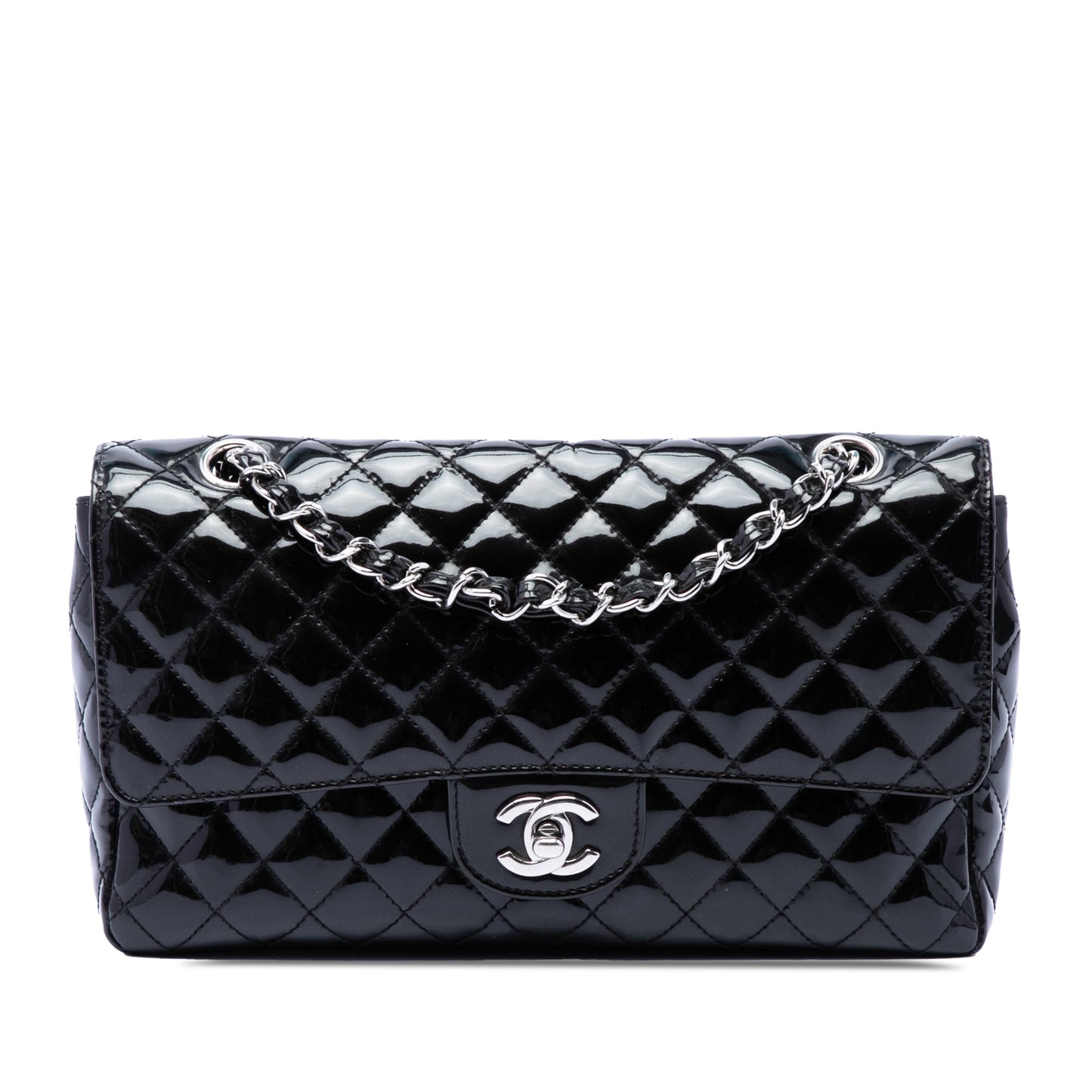 Chanel Medium Quilted Patent Secret Label Flap
