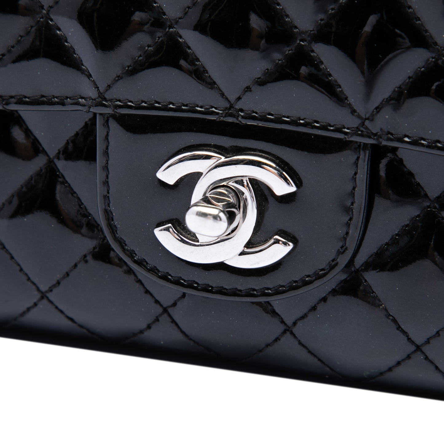 Chanel Medium Quilted Patent Secret Label Flap