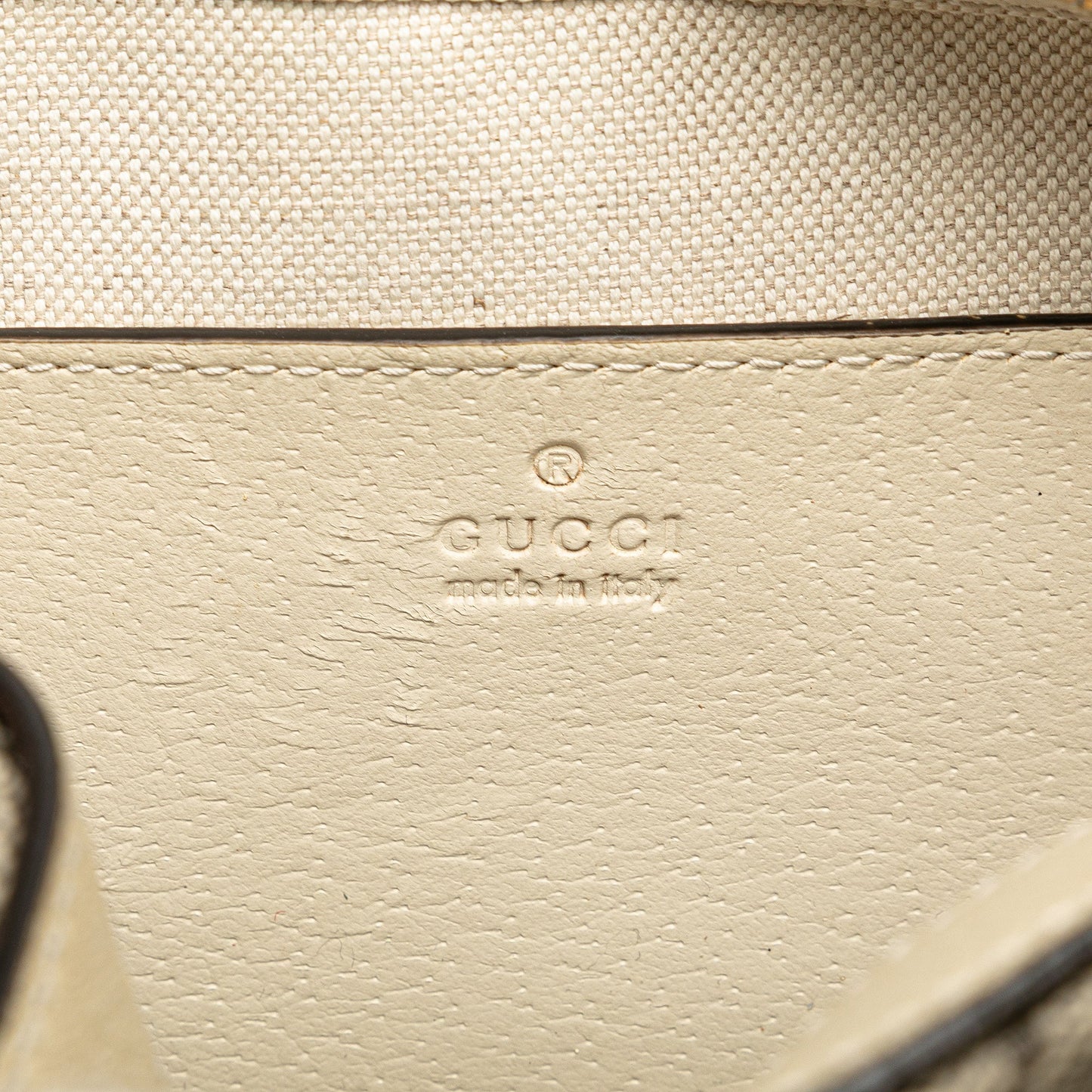 Gucci Small GG Supreme Textured Calfskin Web Ophidia Camera Bag