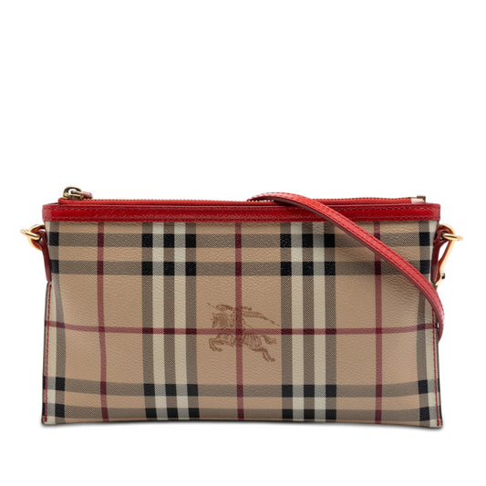 Burberry Haymarket Check Coated Canvas Peyton Crossbody