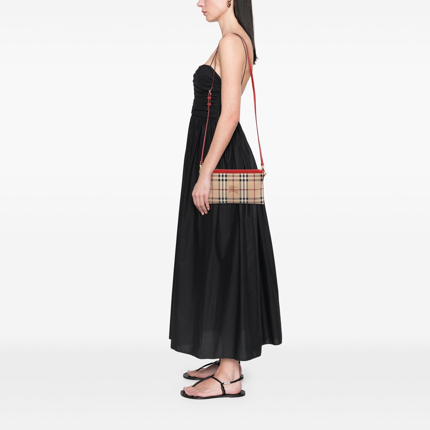 Burberry Haymarket Check Coated Canvas Peyton Crossbody