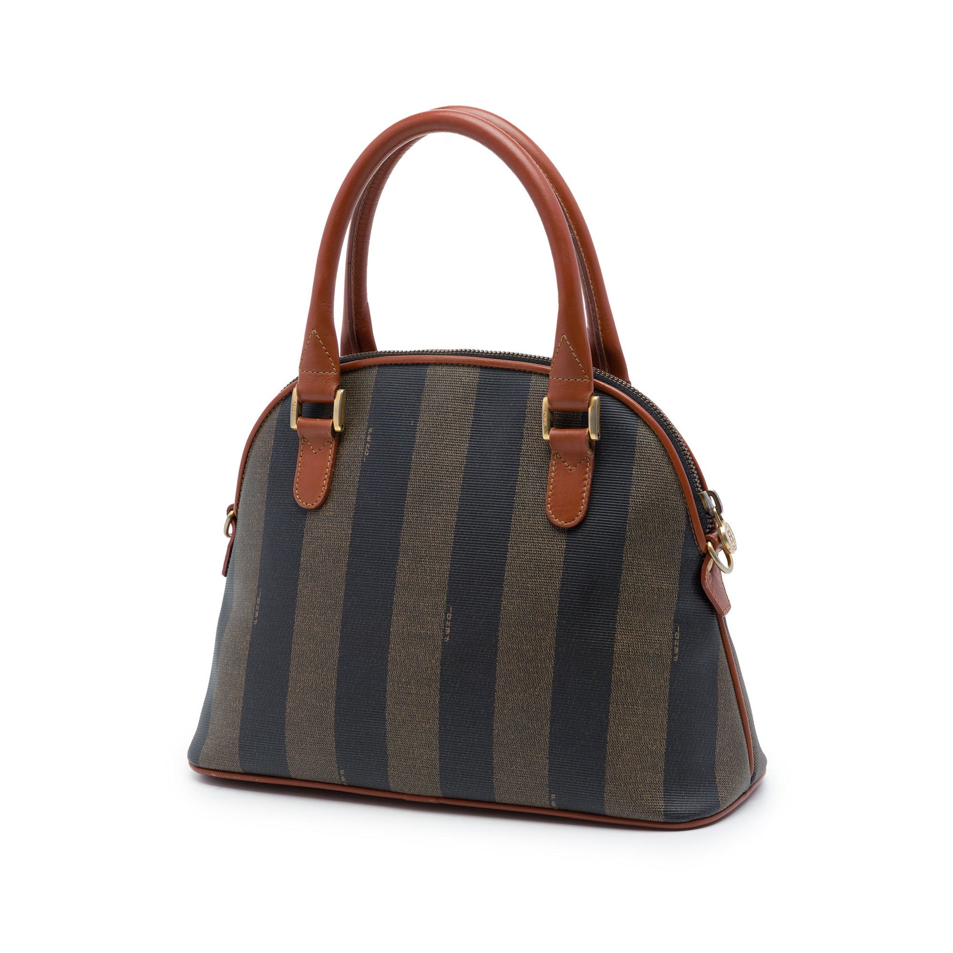 Fendi Pequin Coated Canvas Dome Satchel