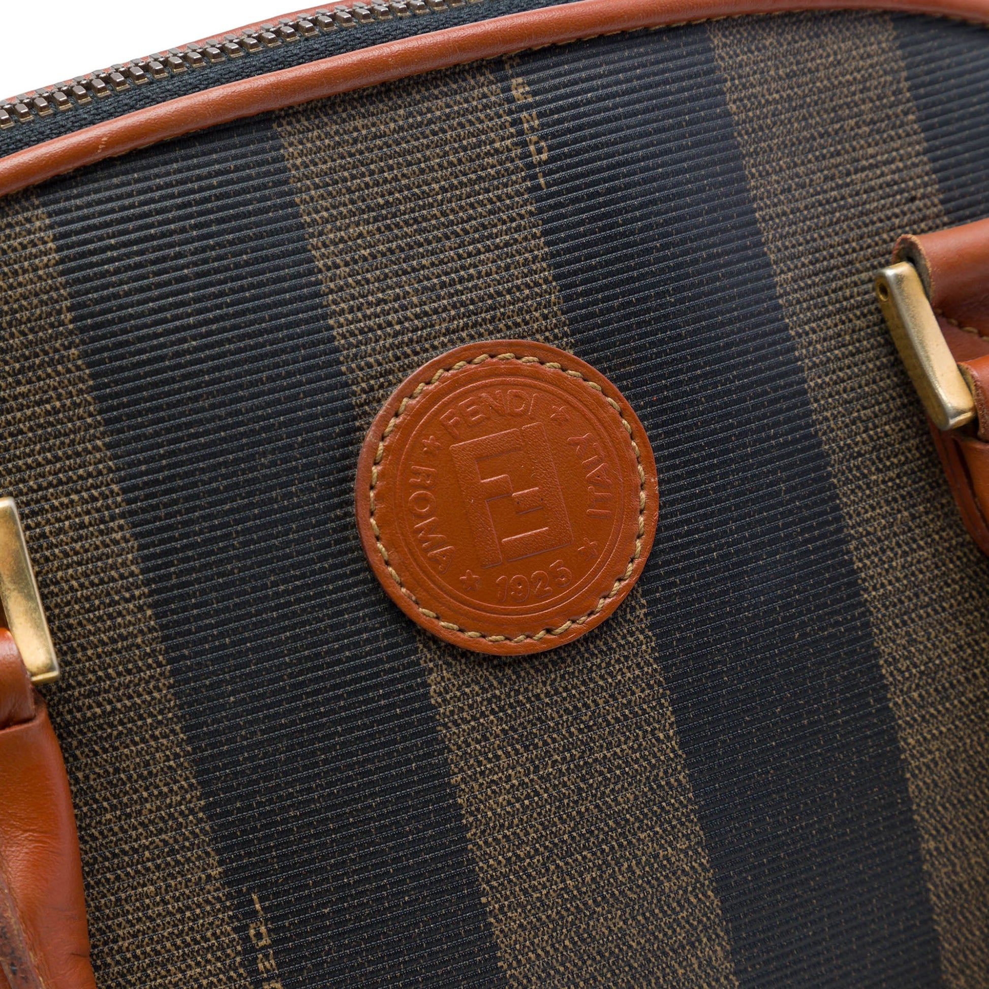 Fendi Pequin Coated Canvas Dome Satchel