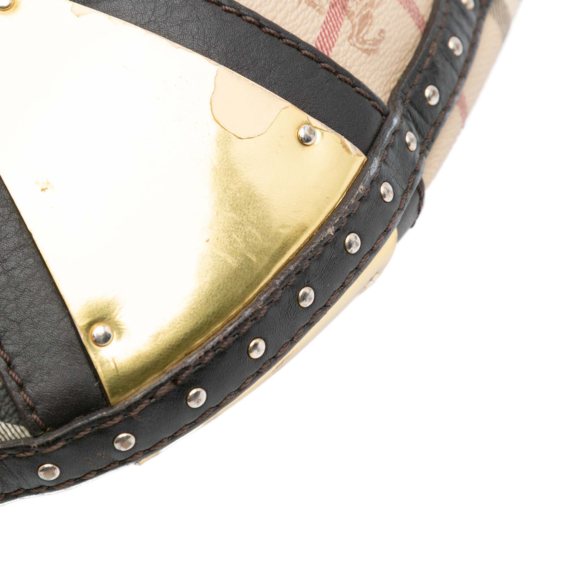 Burberry Haymarket Check Coated Canvas Hobo Bag