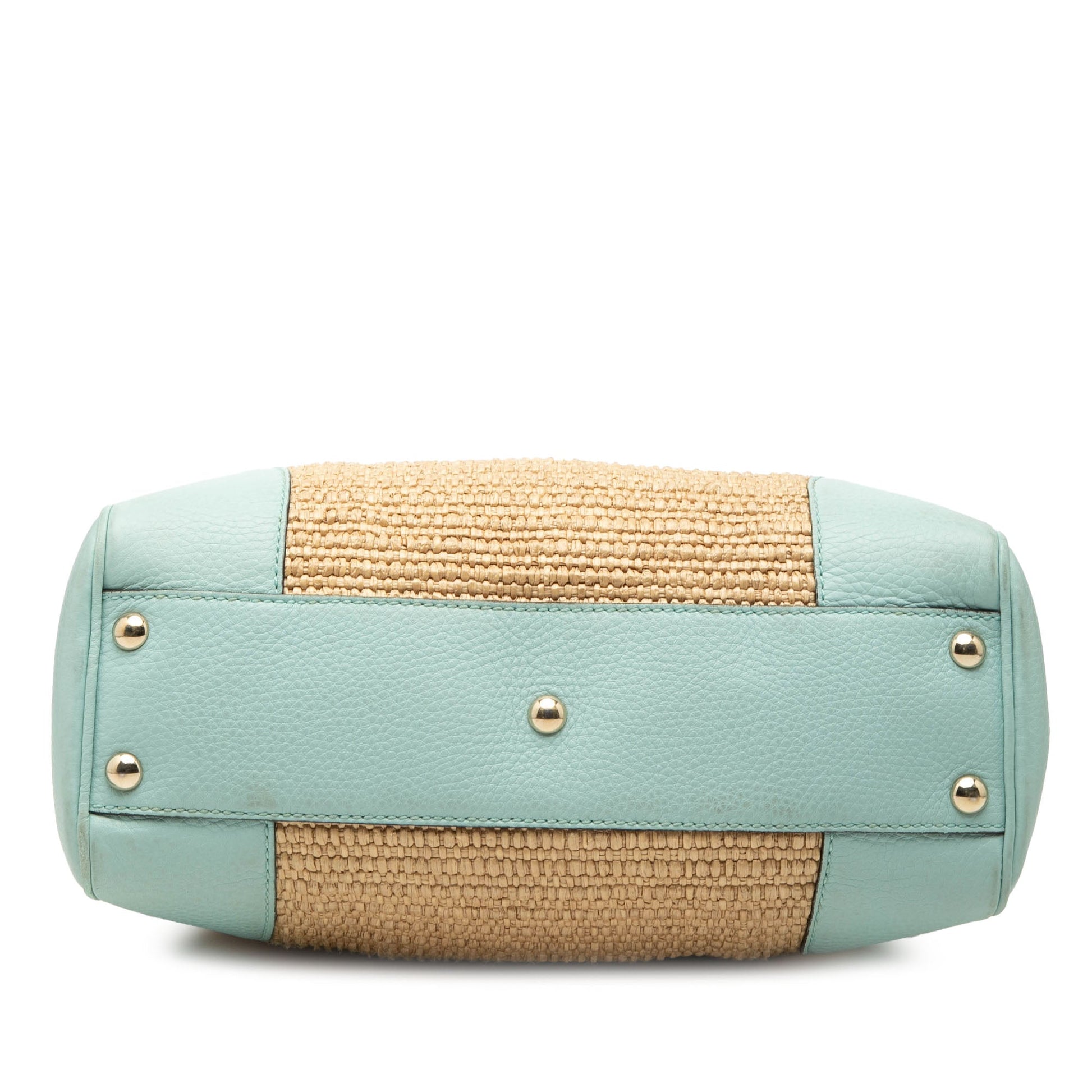 Gucci Small Raffia Bamboo Shopper Satchel
