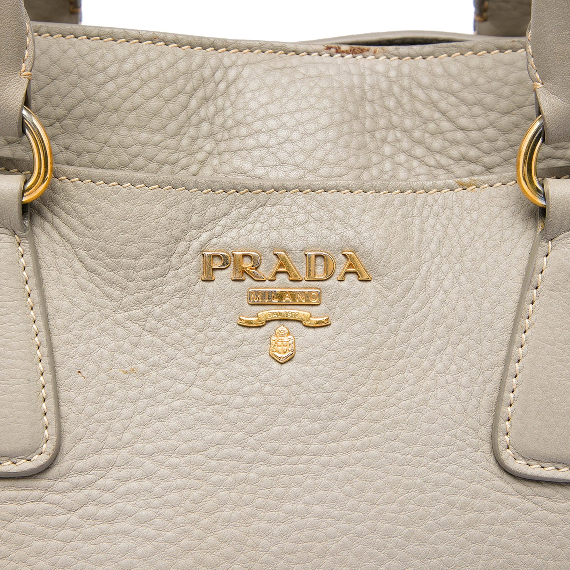 Prada Vitello Daino Open Convertible Tote