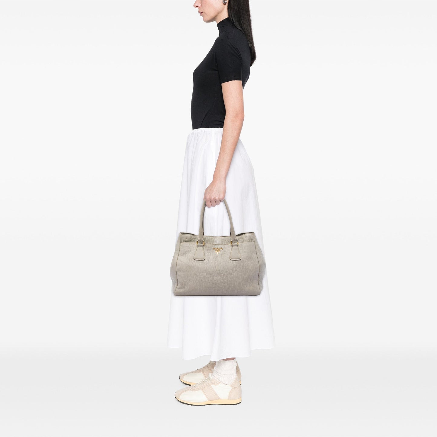 Prada Vitello Daino Open Convertible Tote