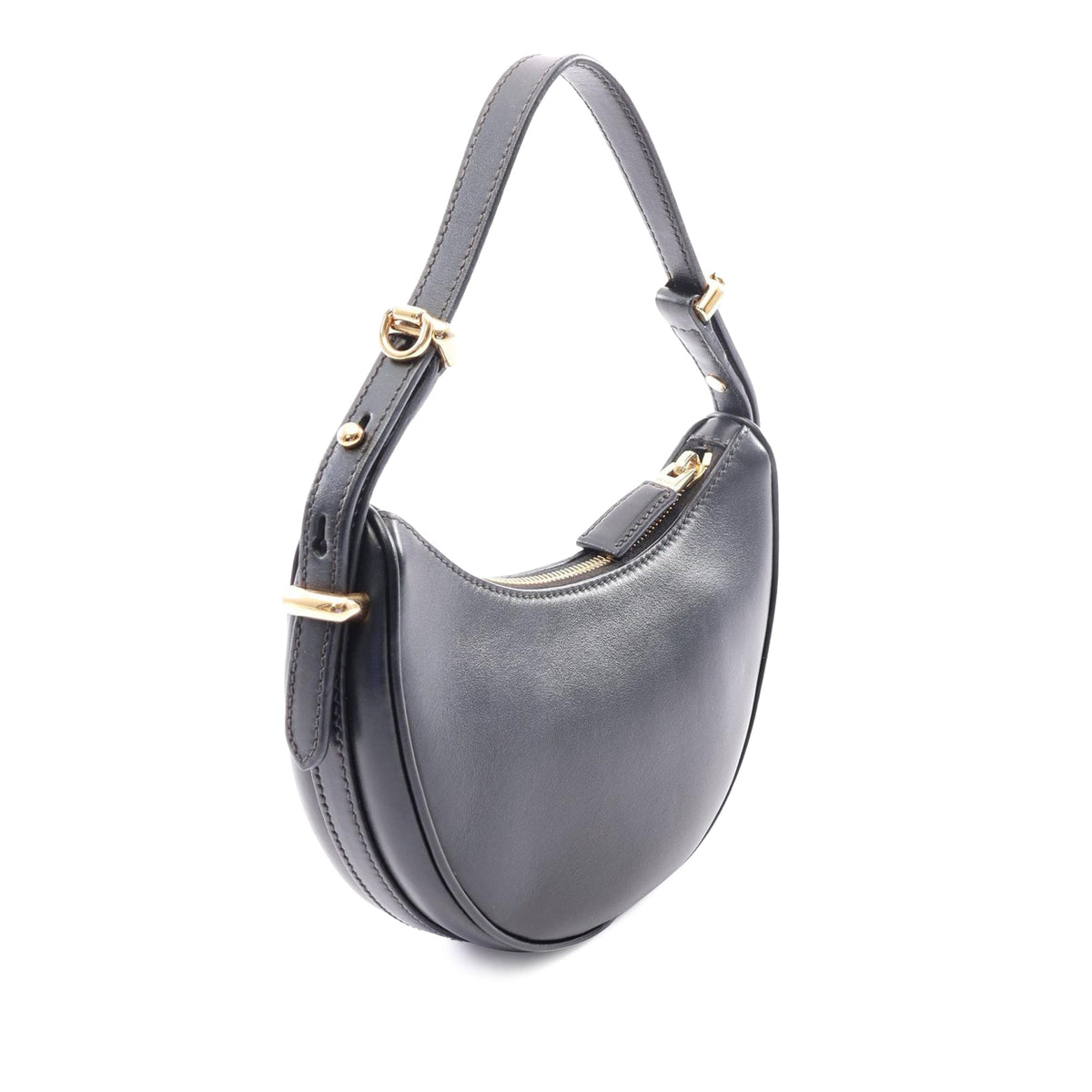 Prada Small Soft Calf Arque Satchel — Black