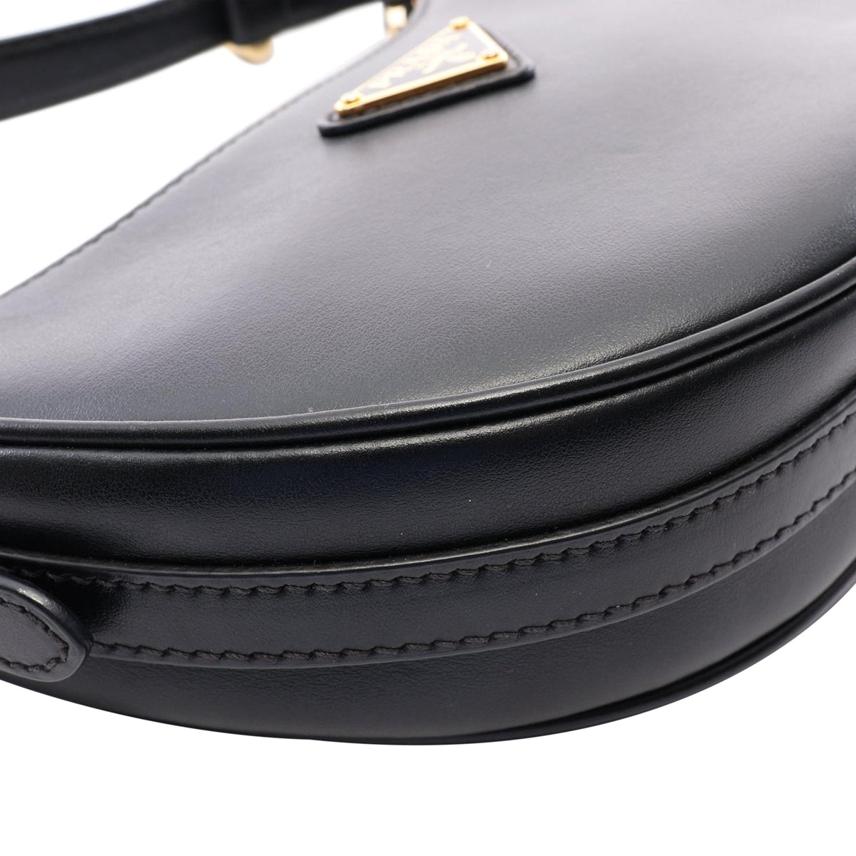Prada Small Soft Calf Arque Satchel — Black