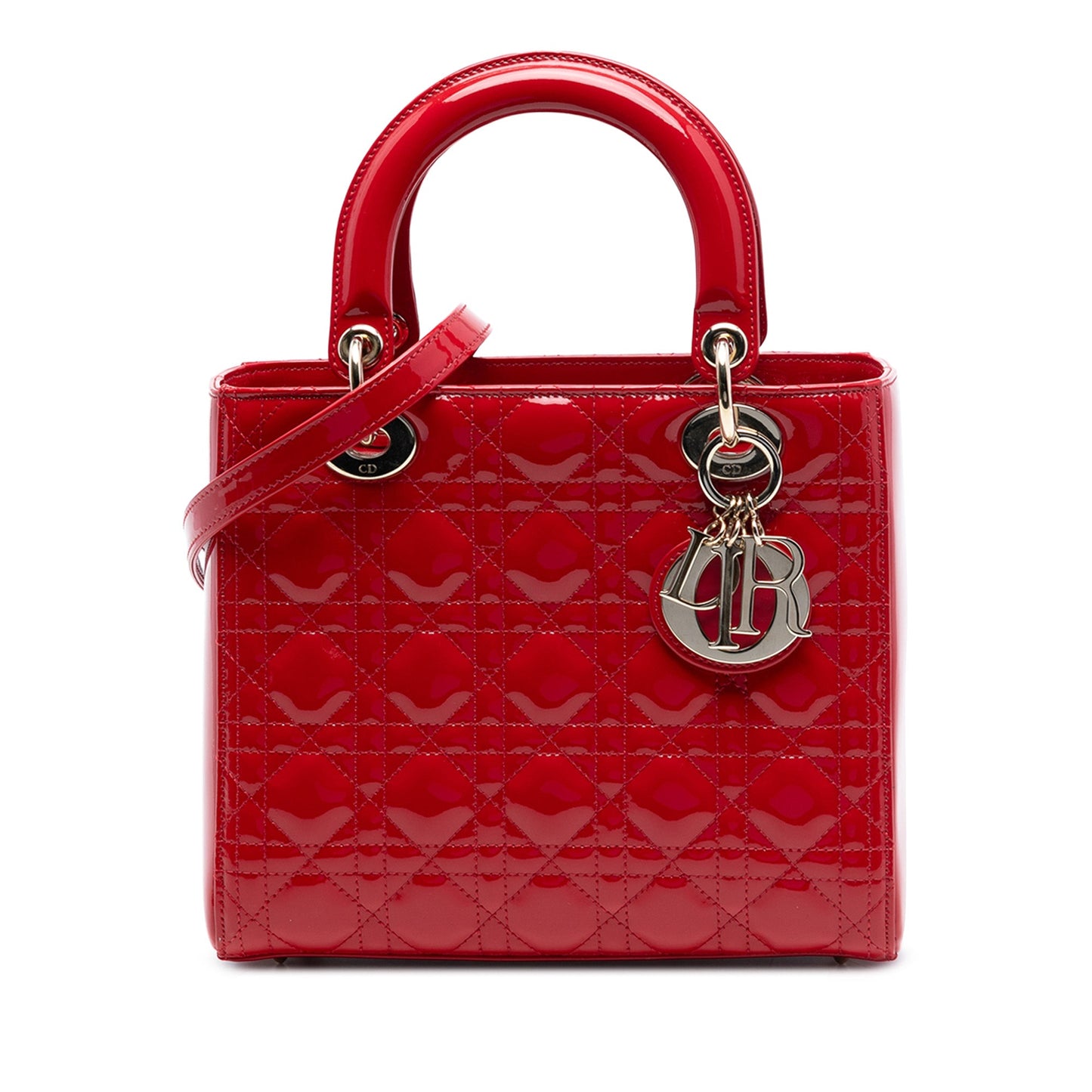 Dior Medium Patent Cannage Lady Dior