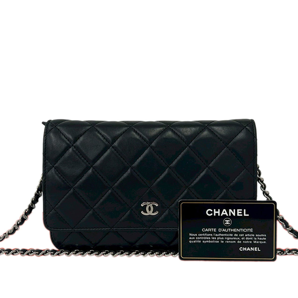 Chanel CC Quilted Lambskin Wallet On Chain