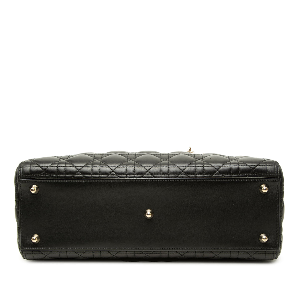 Dior Large Lambskin Cannage Lady Dior — Black
