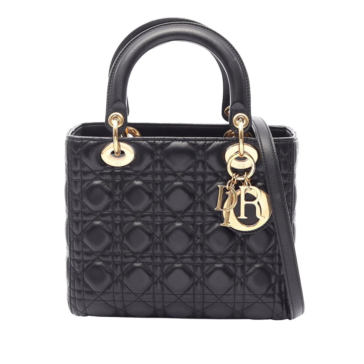 Dior Medium Lambskin Cannage Lady Dior