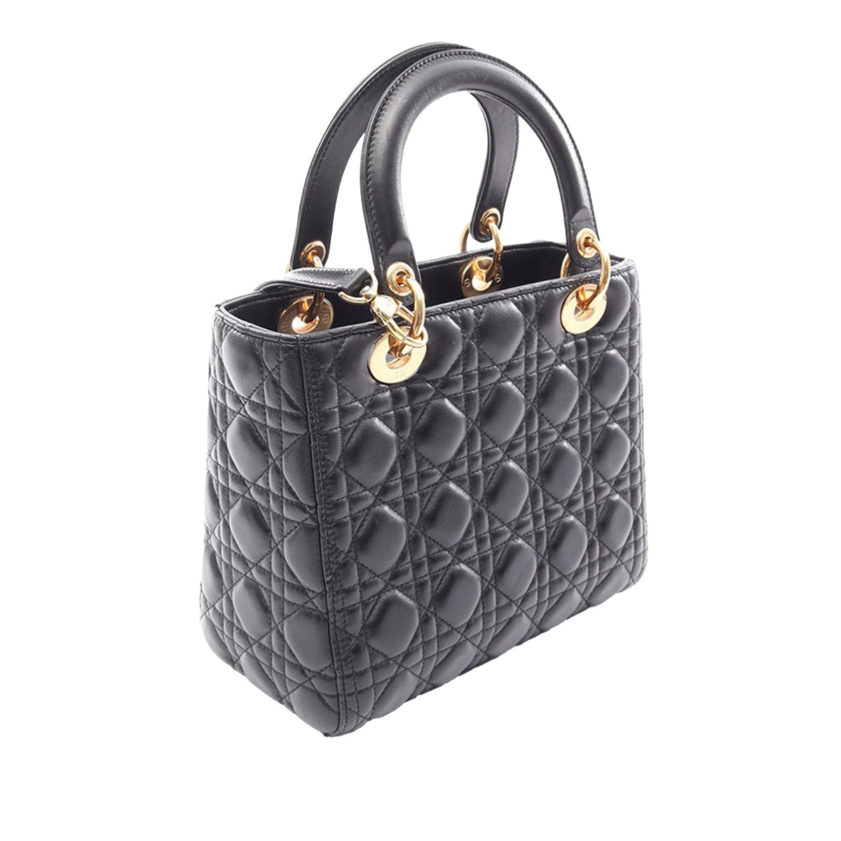 Dior Medium Lambskin Cannage Lady Dior