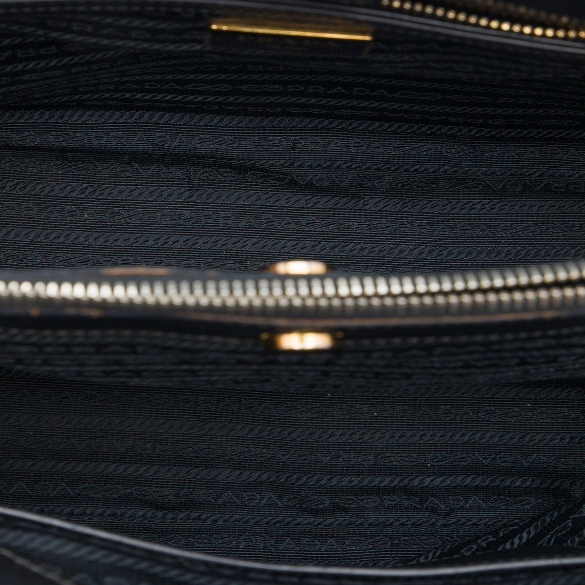 Prada Small Saffiano Lux Gardeners Tote — Black