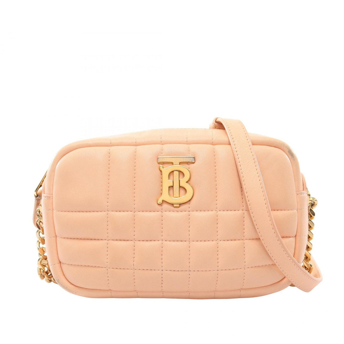 Burberry Mini Quilted Lambskin Lola Camera Bag — Pink