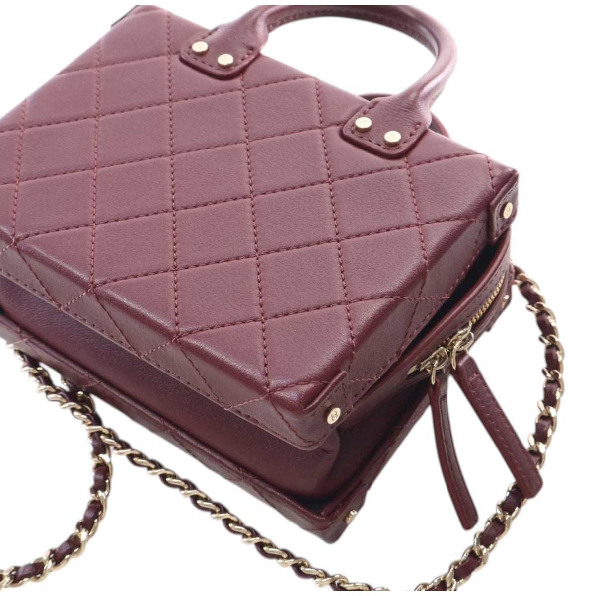 Chanel Small CC Quilted Calfskin Top Handle Convertible Vanity Case