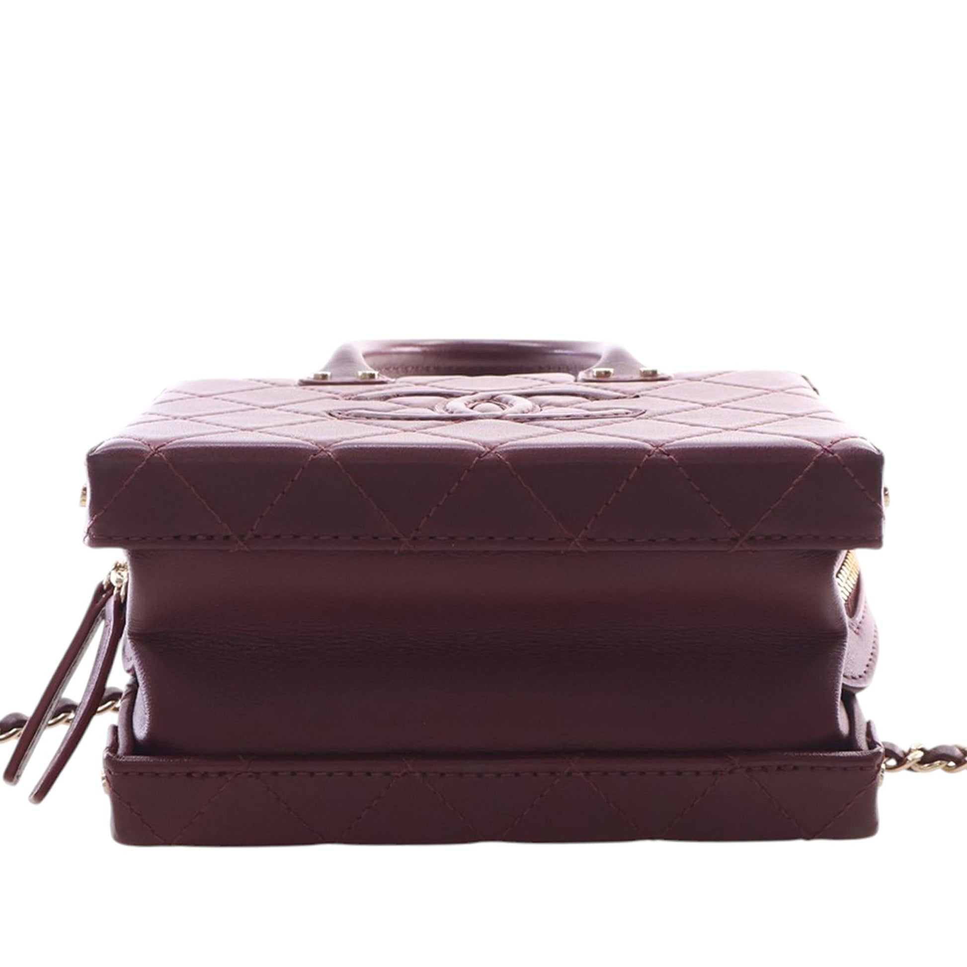 Chanel Small CC Quilted Calfskin Top Handle Convertible Vanity Case