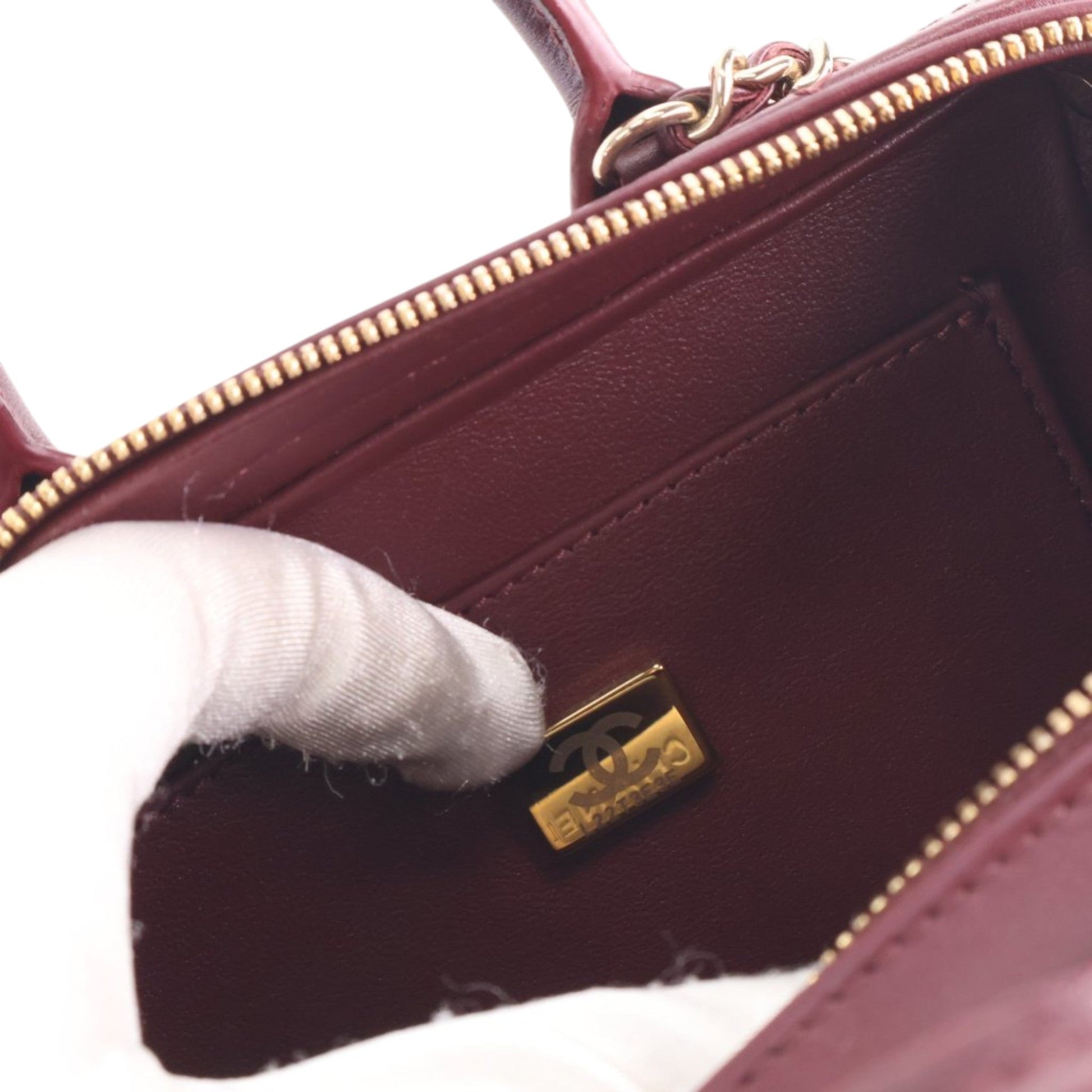Chanel Small CC Quilted Calfskin Top Handle Convertible Vanity Case