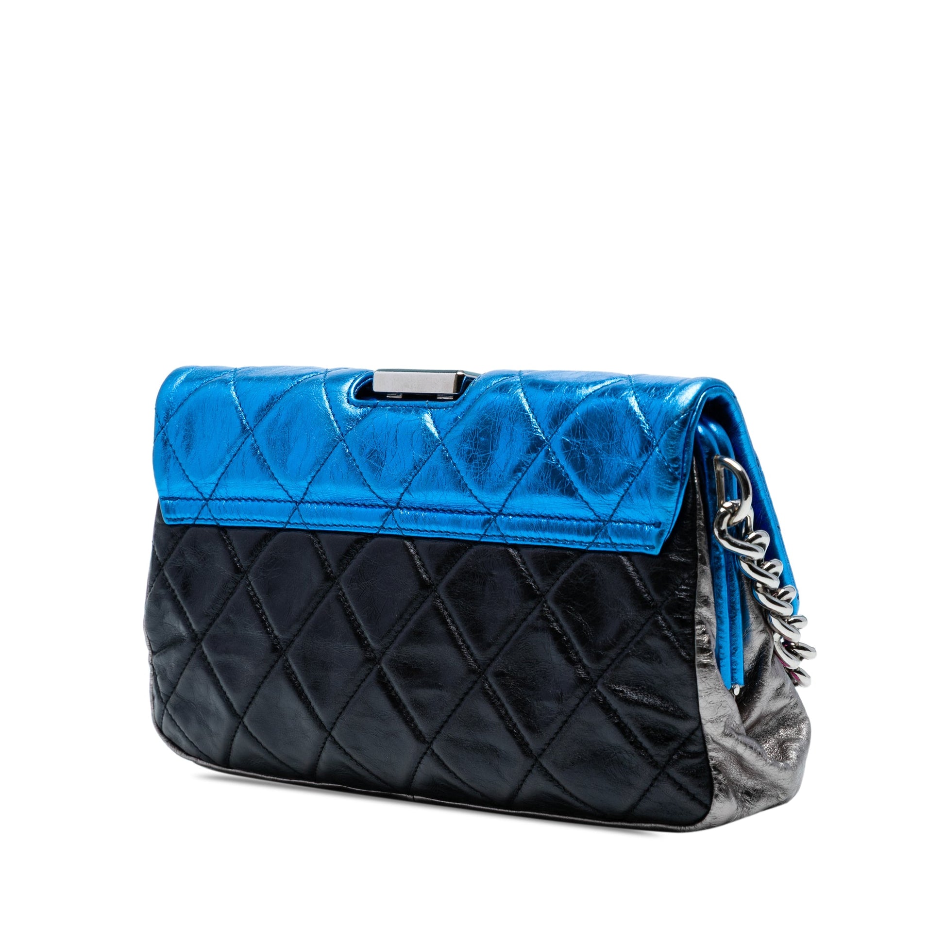 Chanel Multicolor Quilted Metallic Calfskin Modern Chain Flap Frame Bag