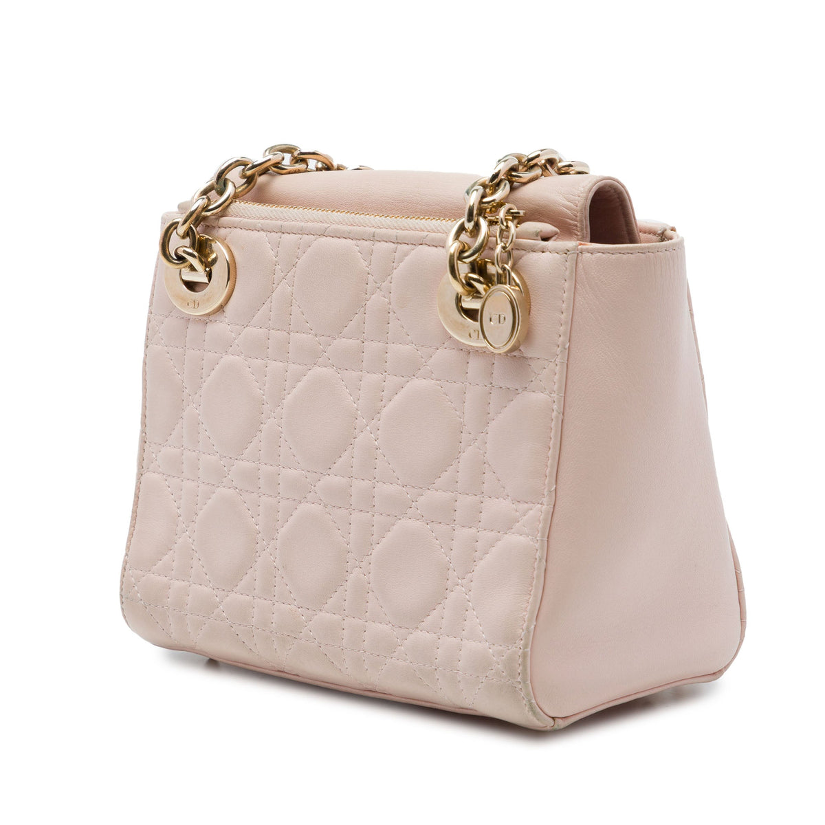 Dior Lambskin Cannage Lady Dior Double Chain Bag