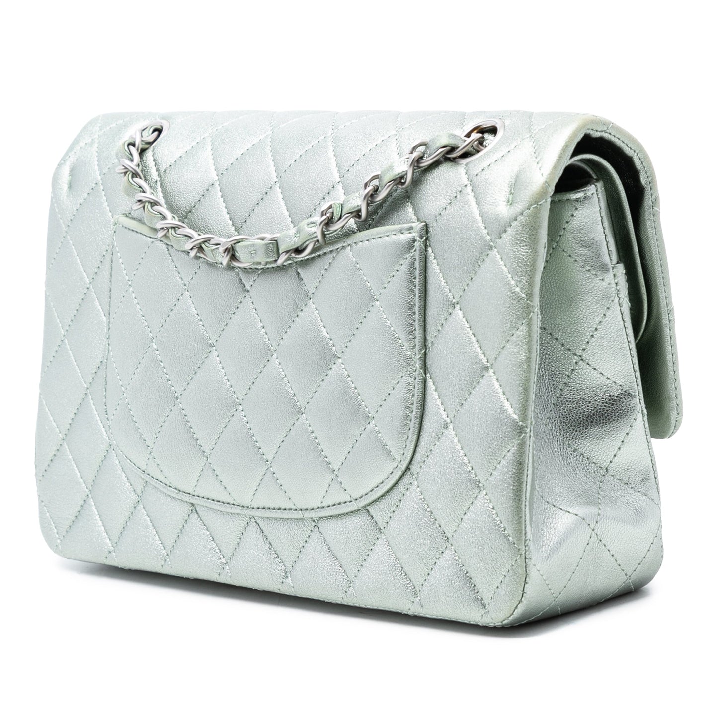 Chanel Medium Classic Metallic Lambskin Double Flap