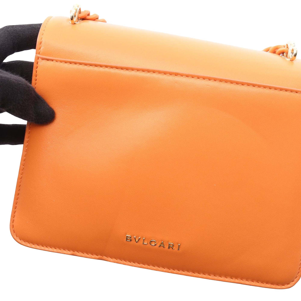 Bvlgari Leather Serpenti Forever Maxi Chain Top Handle Bag