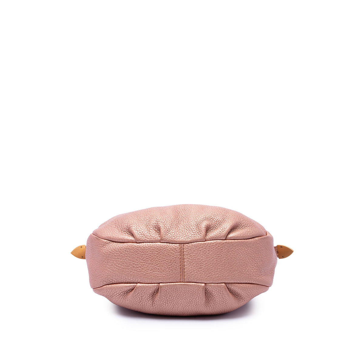 Fendi Metallic Pebbled Leather Selleria Shoulder Bag