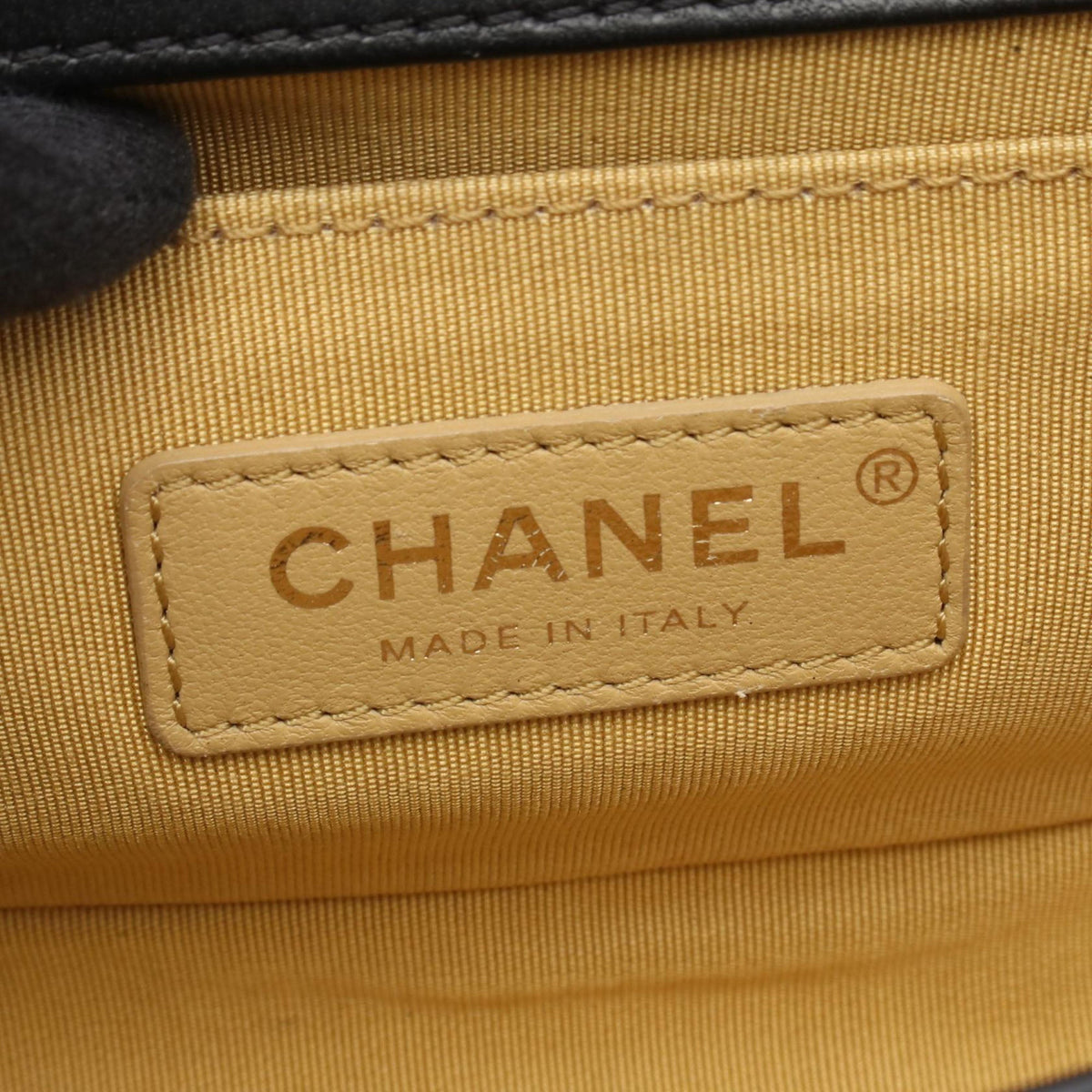 Chanel Small Quilted Lambskin Studded Top Handle Boy Flap Bag — Black