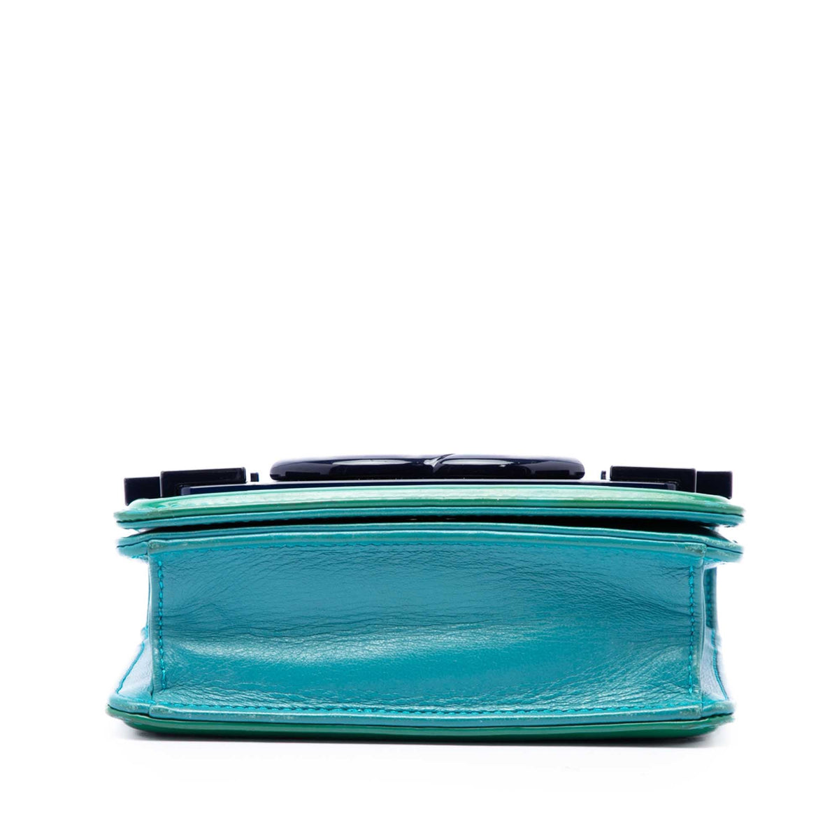 Chanel Mini Ombre Acrylic and Patent Boy Brick Flap — Green
