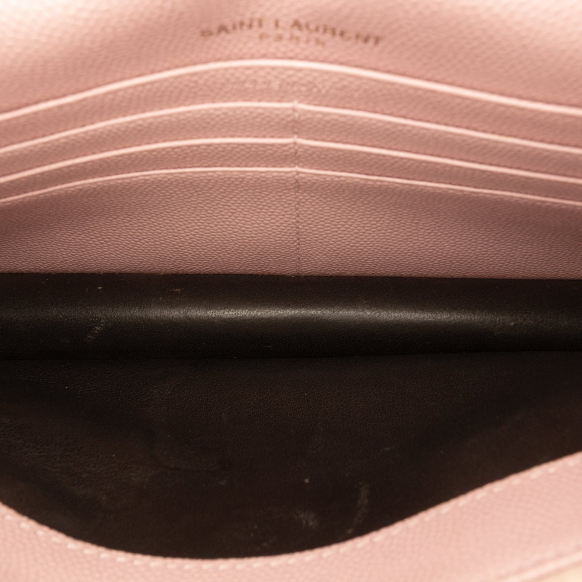 Saint Laurent Grain De Poudre Cassandre Envelope Chain Wallet