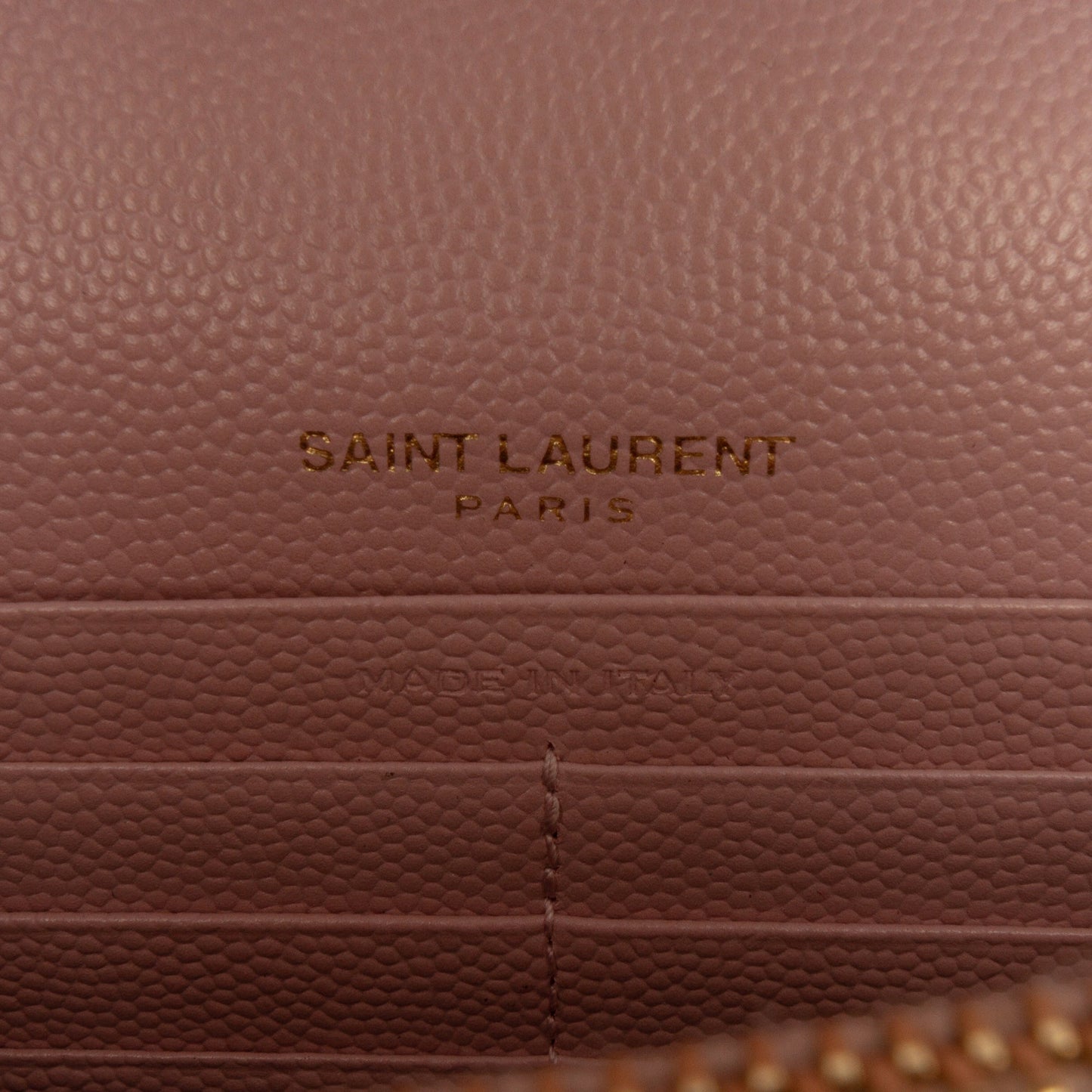 Saint Laurent Grain De Poudre Cassandre Envelope Chain Wallet