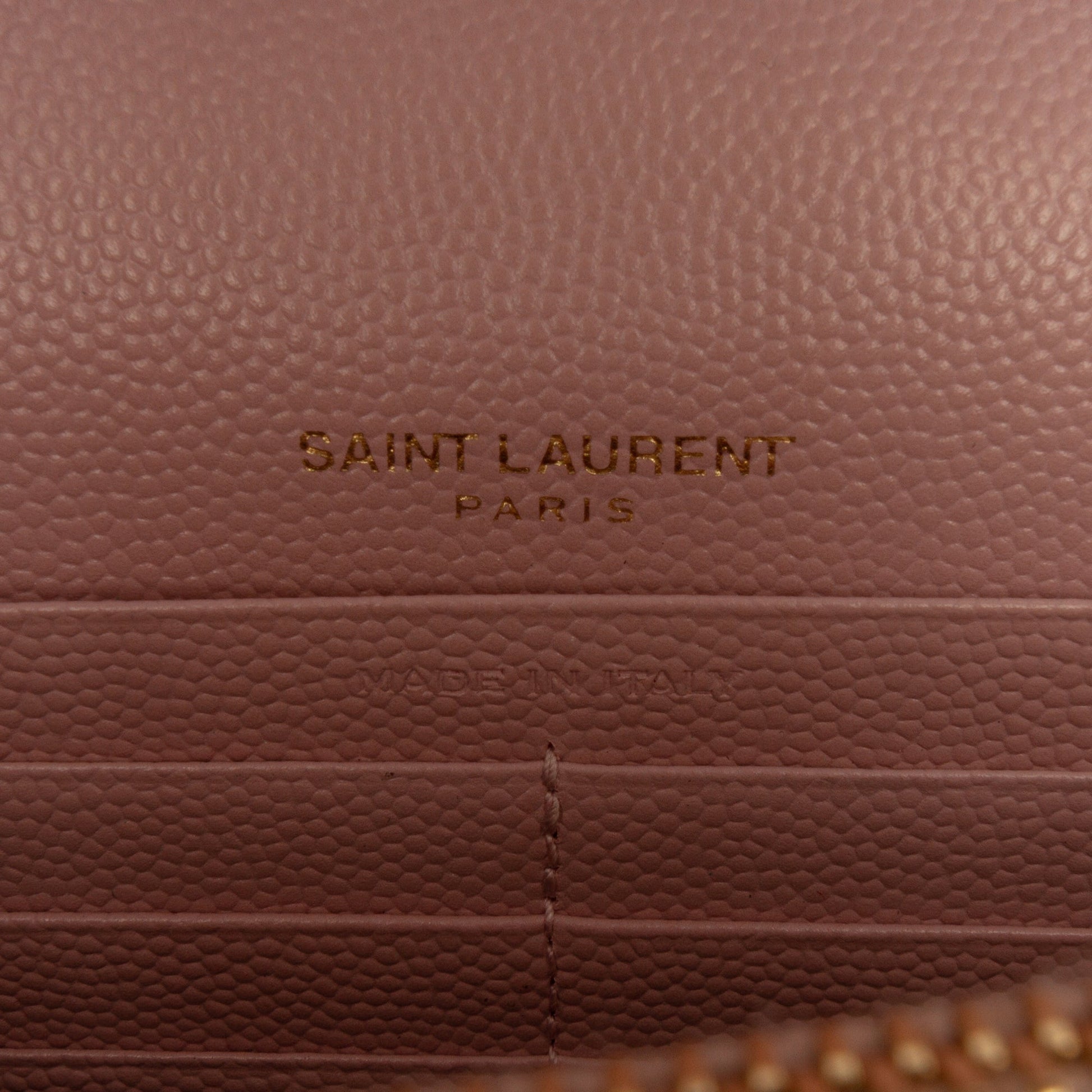 Saint Laurent Grain De Poudre Cassandre Envelope Chain Wallet