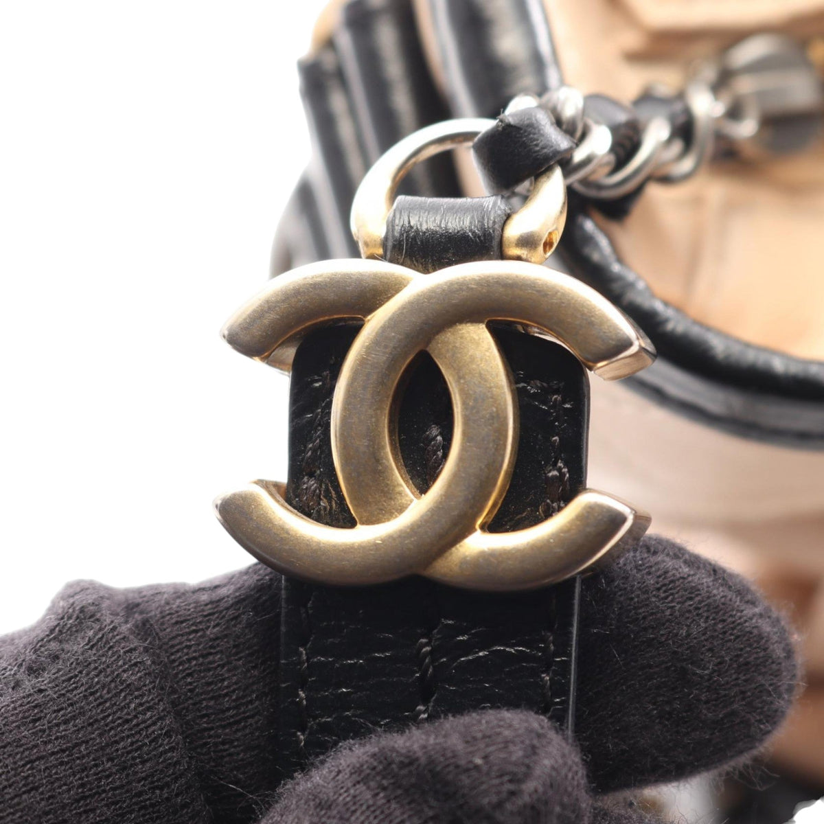Chanel Large Aged Calfskin Gabrielle Crossbody — Beige