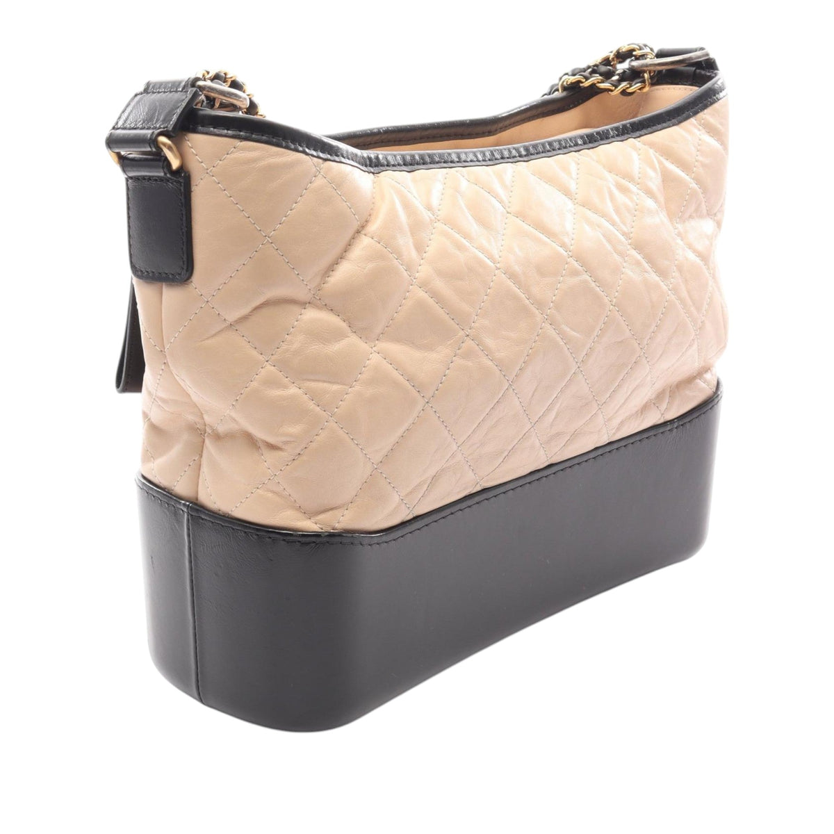 Chanel Large Aged Calfskin Gabrielle Crossbody — Beige