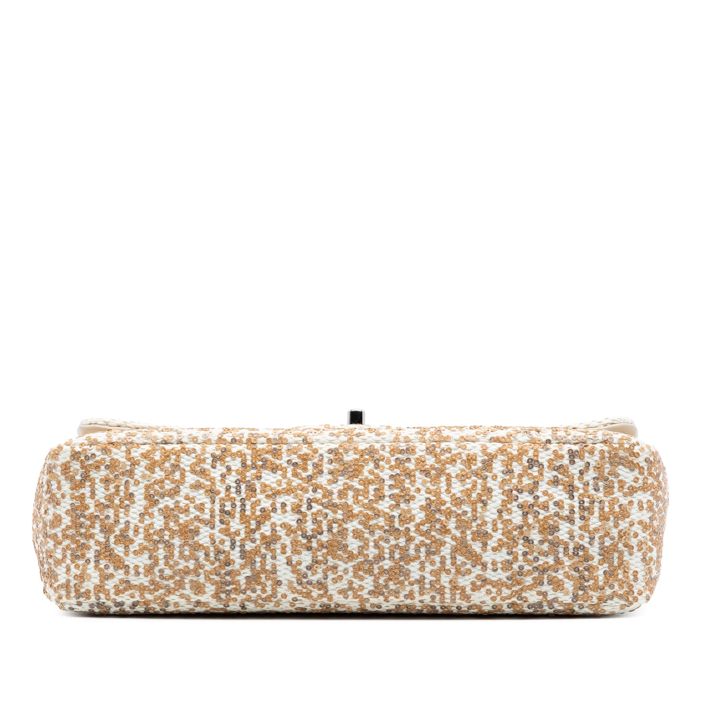 Chanel Jumbo Raffia Sequin Single Flap