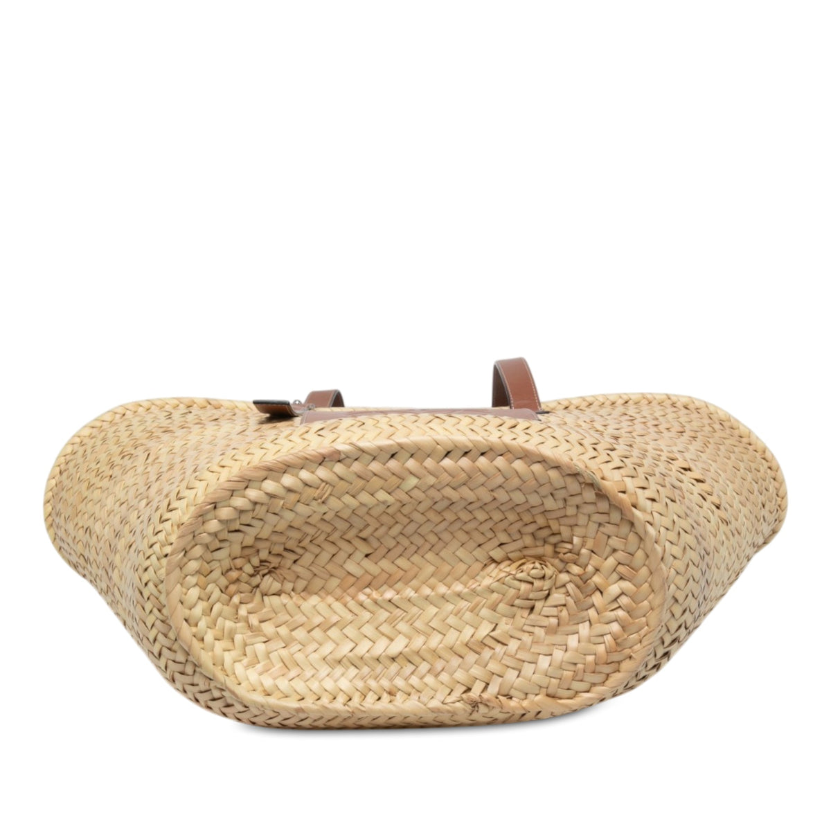 LOEWE Large Raffia Anagram Basket Tote — Beige