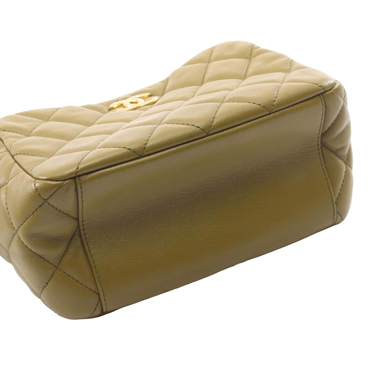Chanel Mini Quilted Lambskin Wenge Wood Bowling Bag