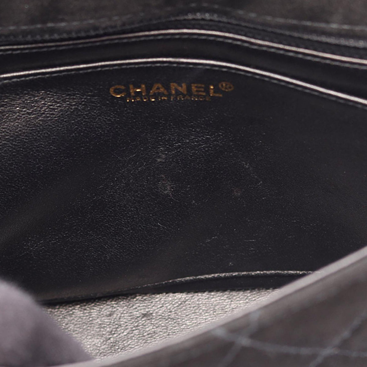 Chanel Quilted Suede Shoulder Bag — Black