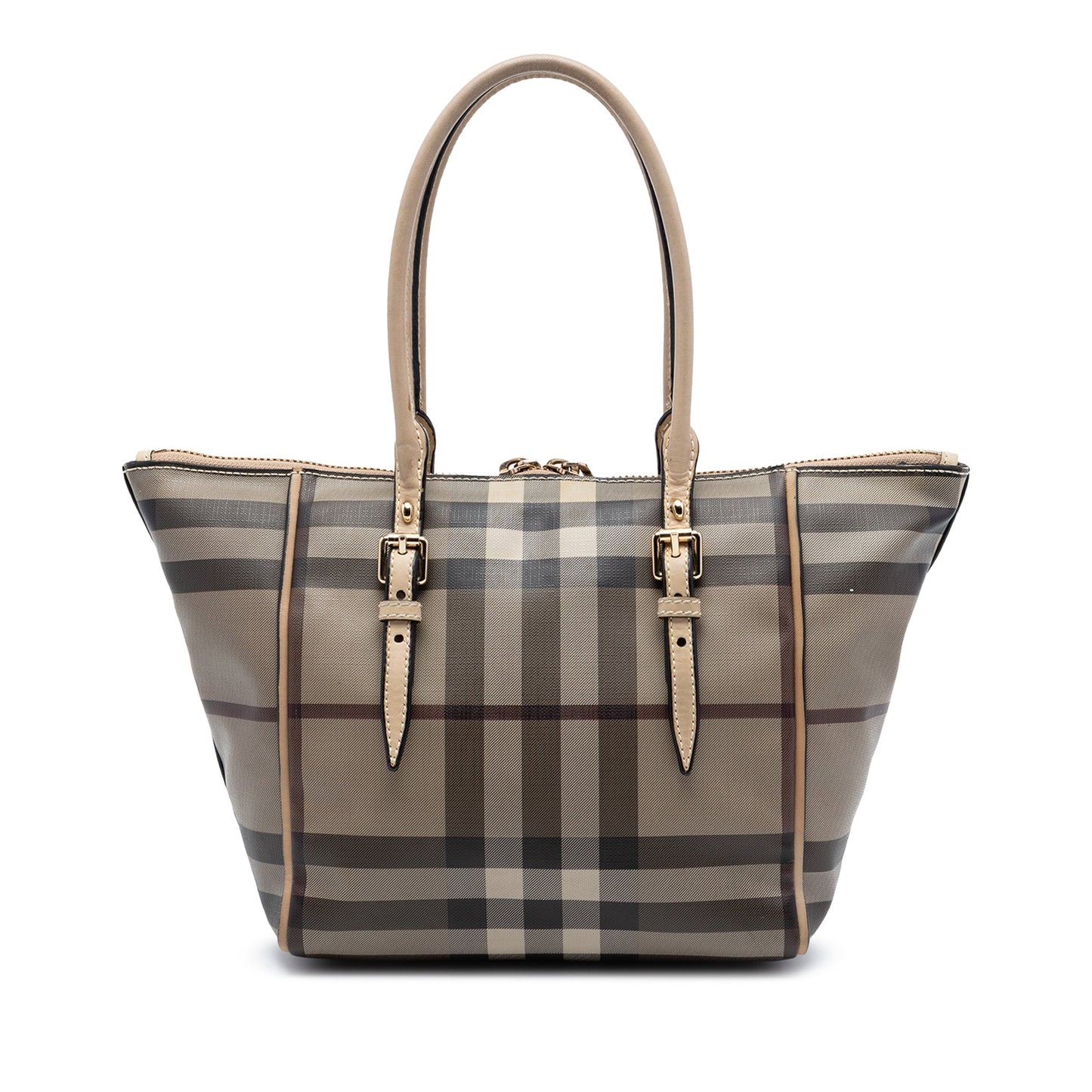 Burberry Small Smoke Check Coated Canvas Salisbury Tote