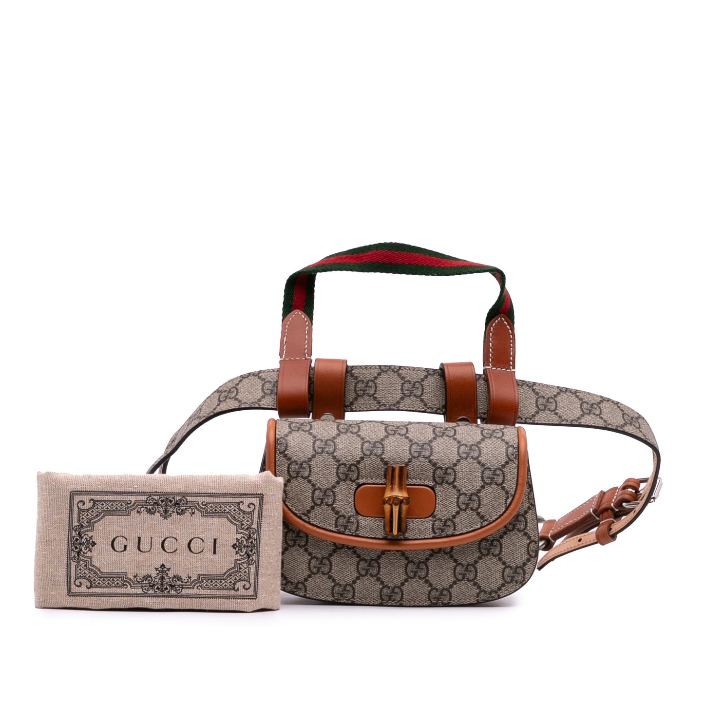 Gucci Mini GG Supreme Web Bamboo 1947 Belt Bag