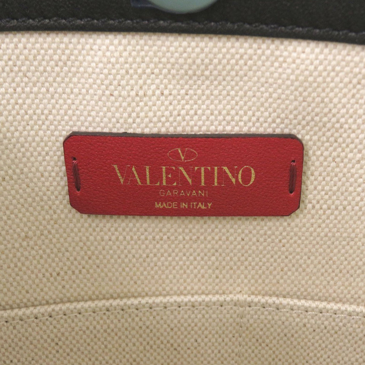 Valentino Medium Canvas Rockstud VLTN Tote